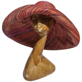 Oversized Sun Hat 7 Brim Multicolored Raffia Hat | Sun hat for women | UPF 50 | Soava