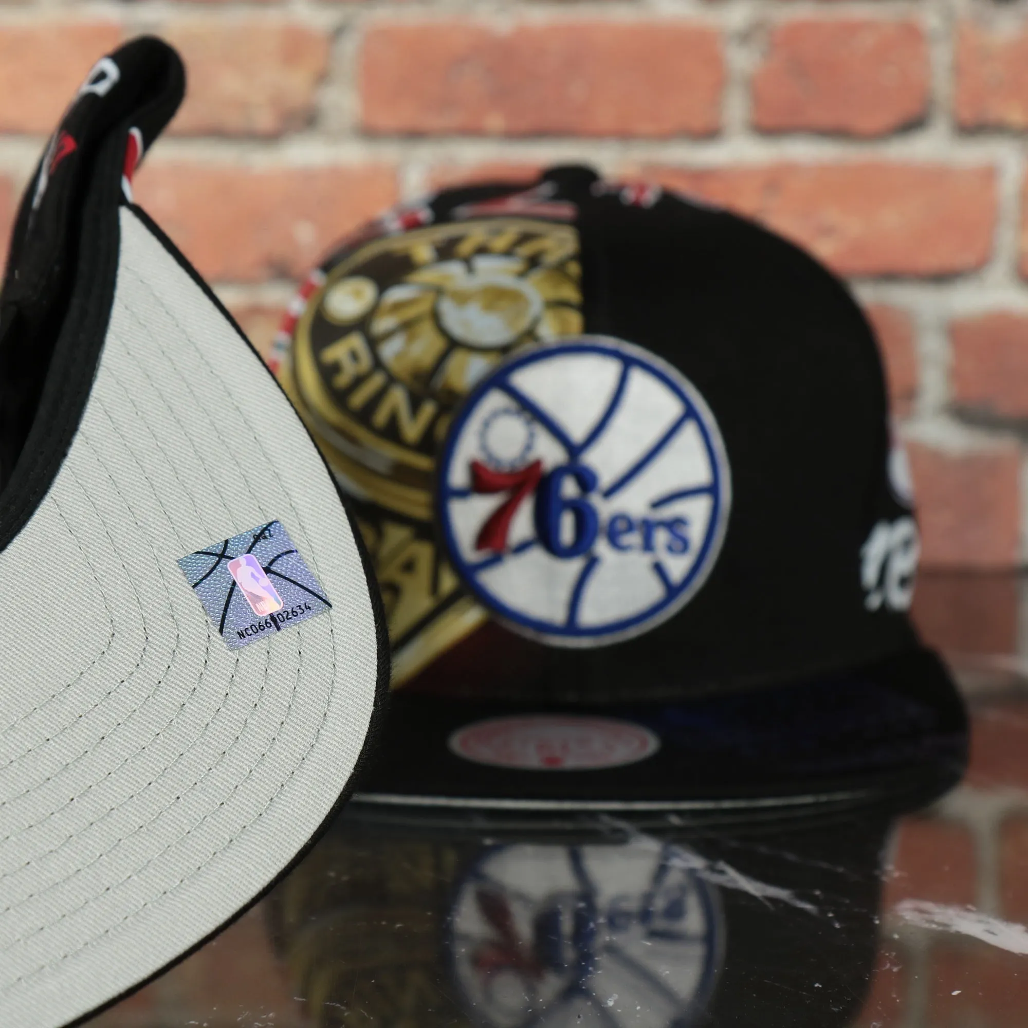 Philadelphia 76ers “NBA Shirt Remix” All Over Print NBA Finals Champions Snapback Hat