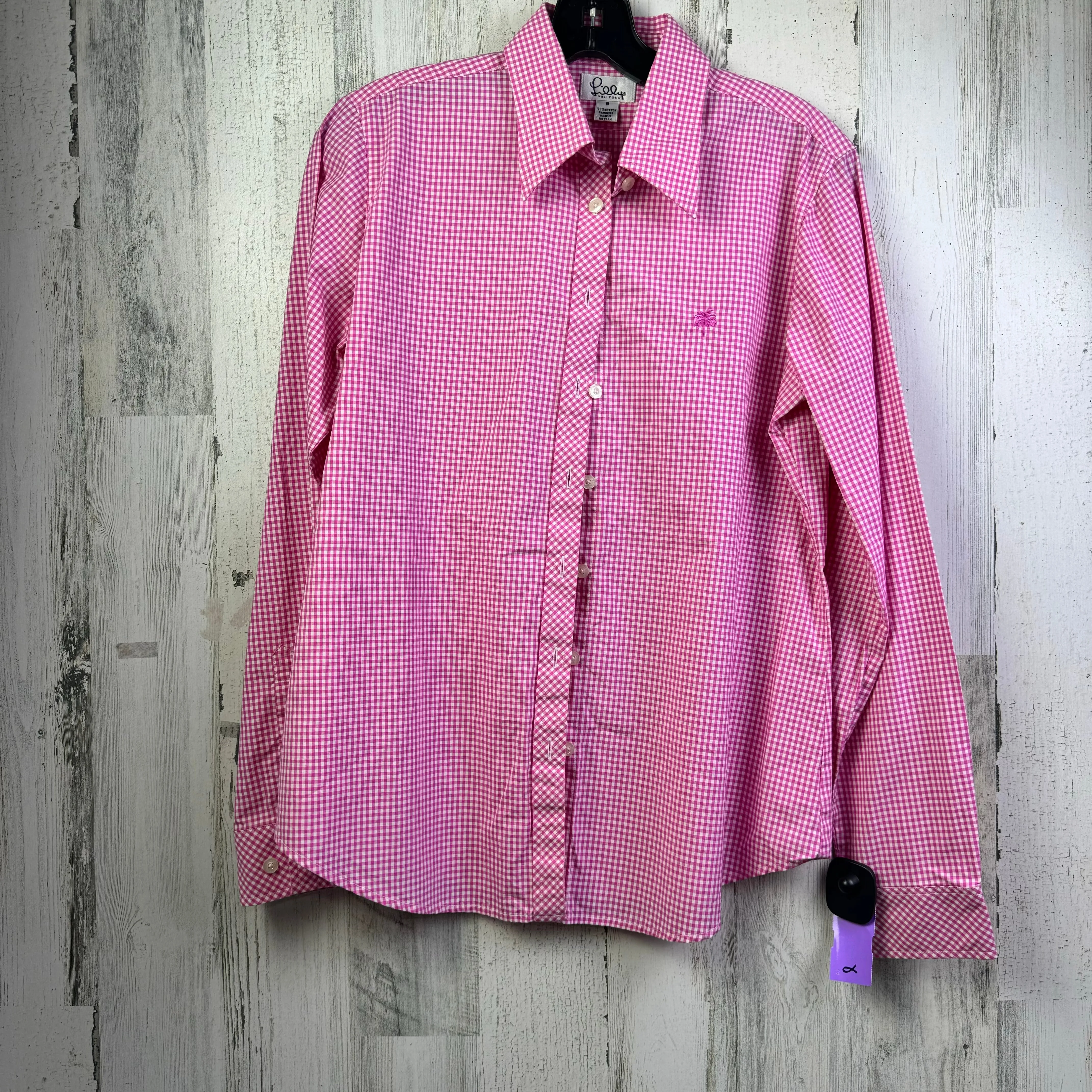 Pink Blouse Long Sleeve Lilly Pulitzer, Size M