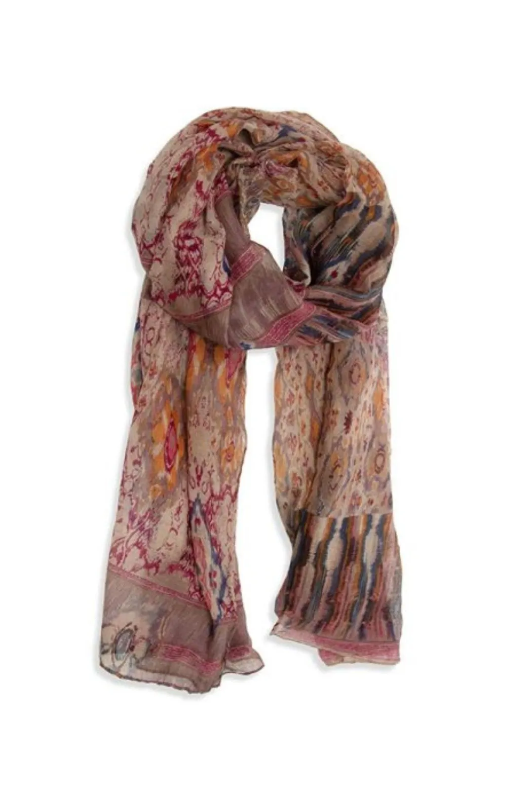 Pink Challis Scarf