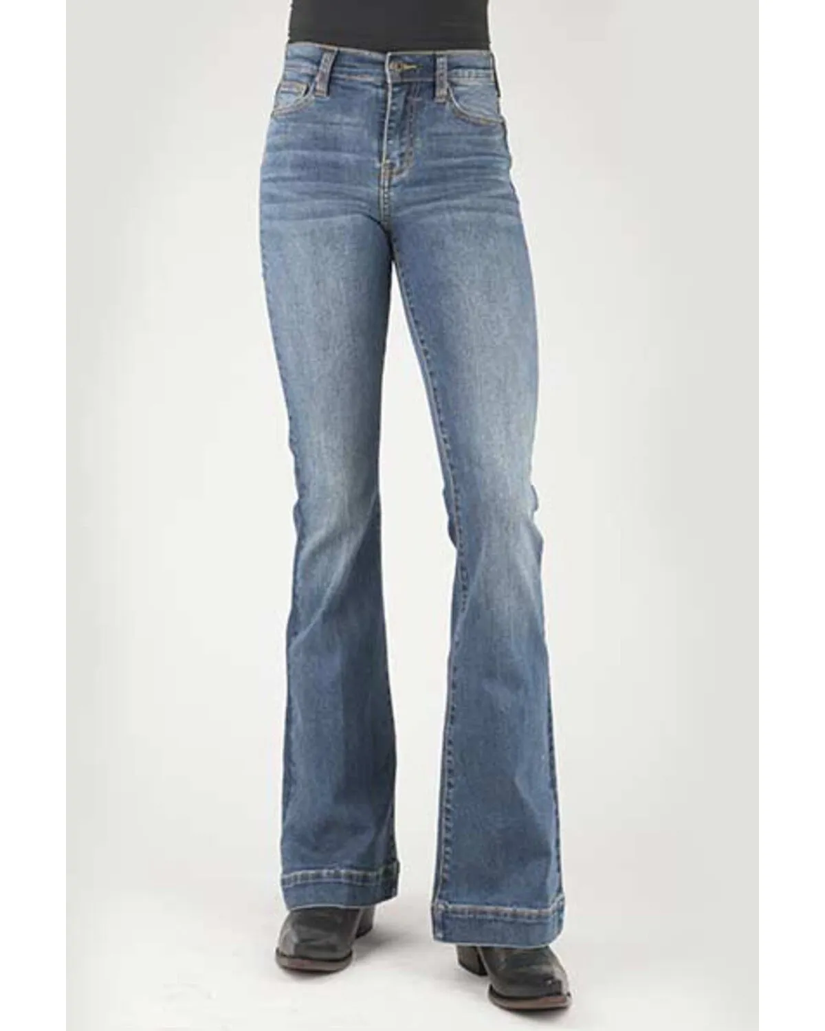 Product Name:  Stetson Women's 921 Light Wash High Rise Plain Pocket Flare Jean