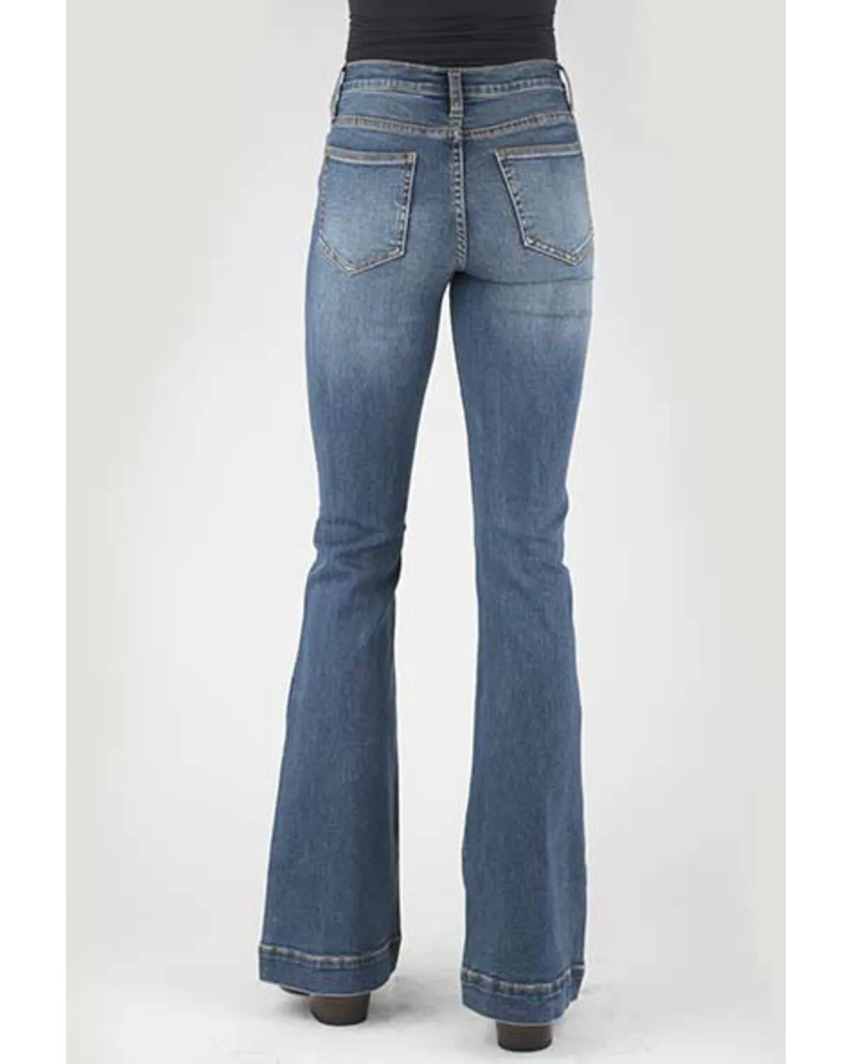 Product Name:  Stetson Women's 921 Light Wash High Rise Plain Pocket Flare Jean