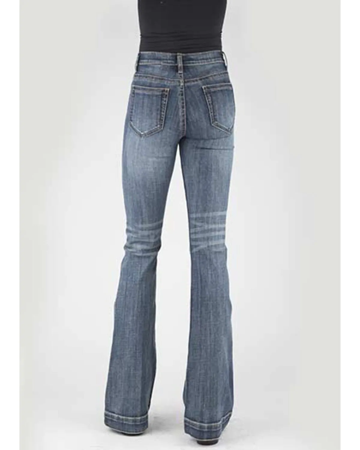 Product Name:  Stetson Women's 921 Medium Wash High Rise Plain Pocket Flare Jean