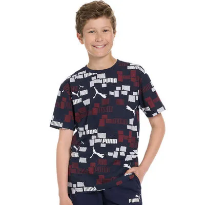 PUMA Big Boys Crew Neck Short Sleeve Graphic T-Shirt