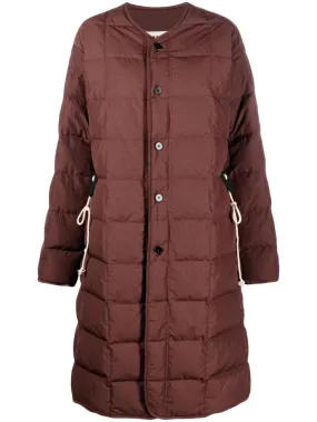 Quilted-finish padded coat