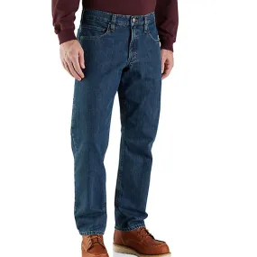 Relaxed Fit Flannel-Lined 5-Pocket Jean  - 104942