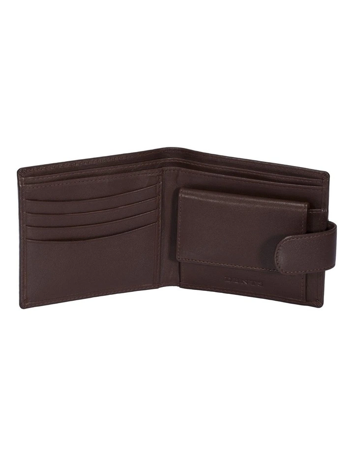 RFID Nappa Leather Billfold Coin Pocket Wallet in English Tan