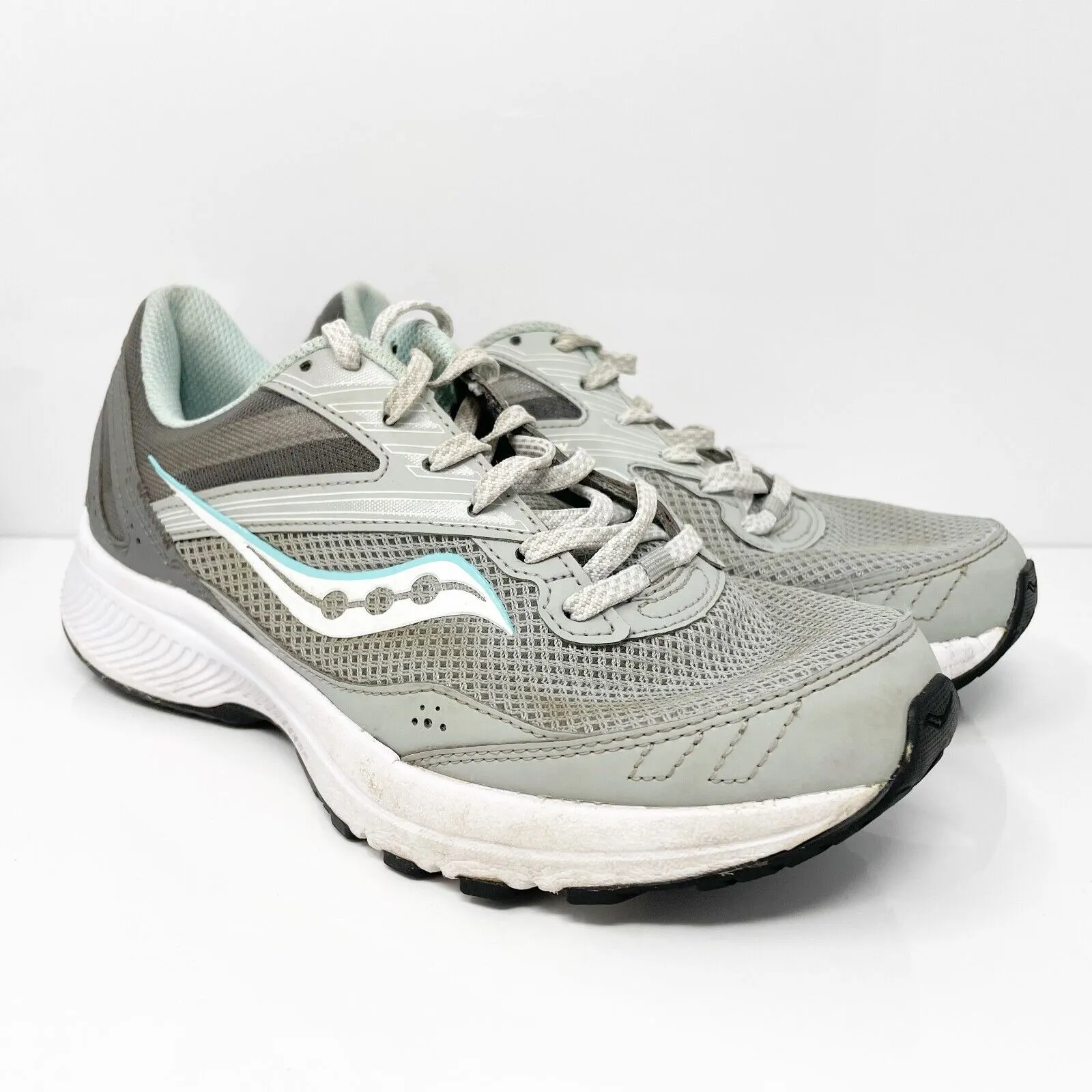 Saucony Womens Cohesion 15 Plush S10704-1 Gray Running Shoes Sneakers Size 8 W