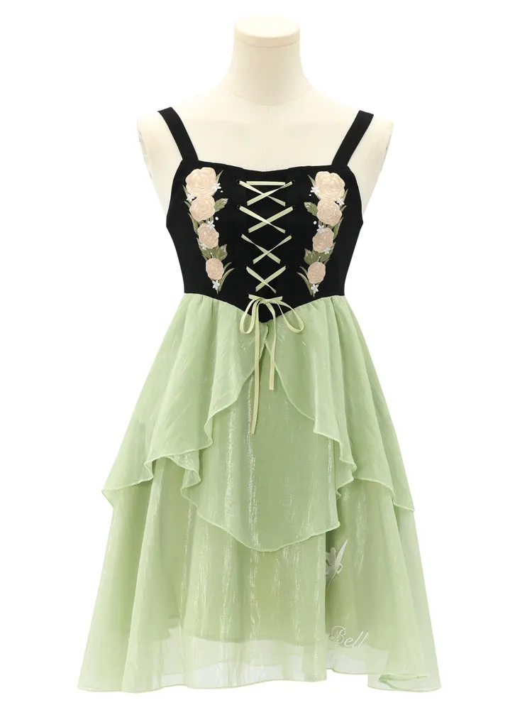 Spring Lovely Flower Girl Green Dress ON622