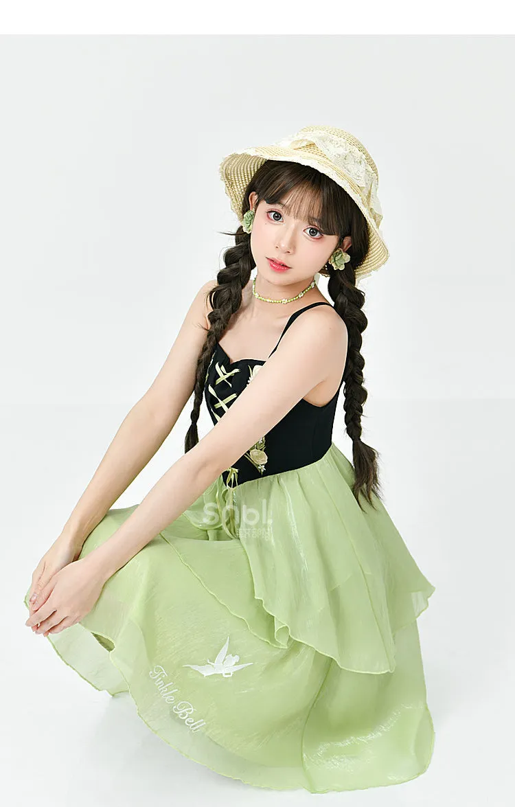 Spring Lovely Flower Girl Green Dress ON622