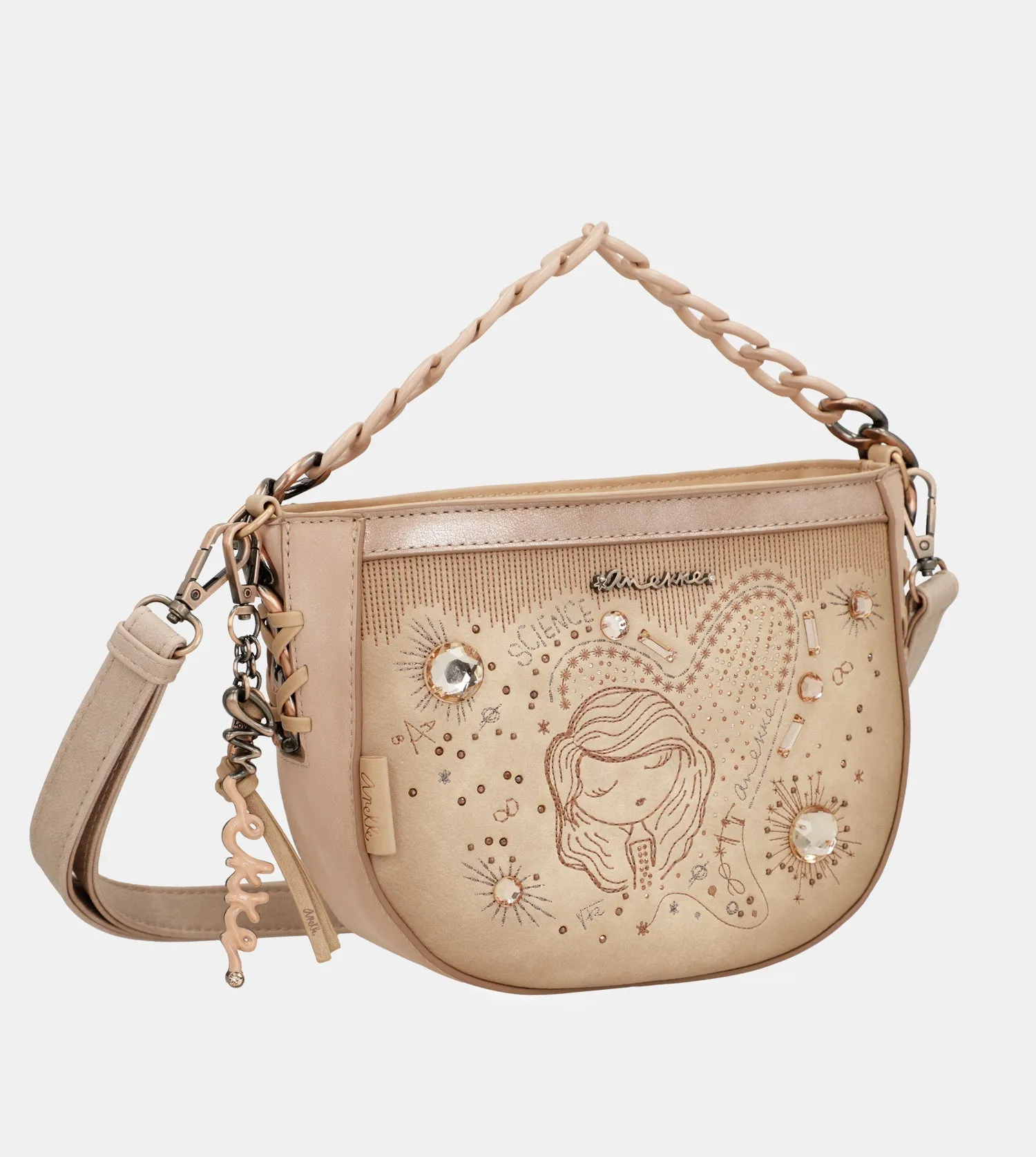 Studio nude oval crossbody bag