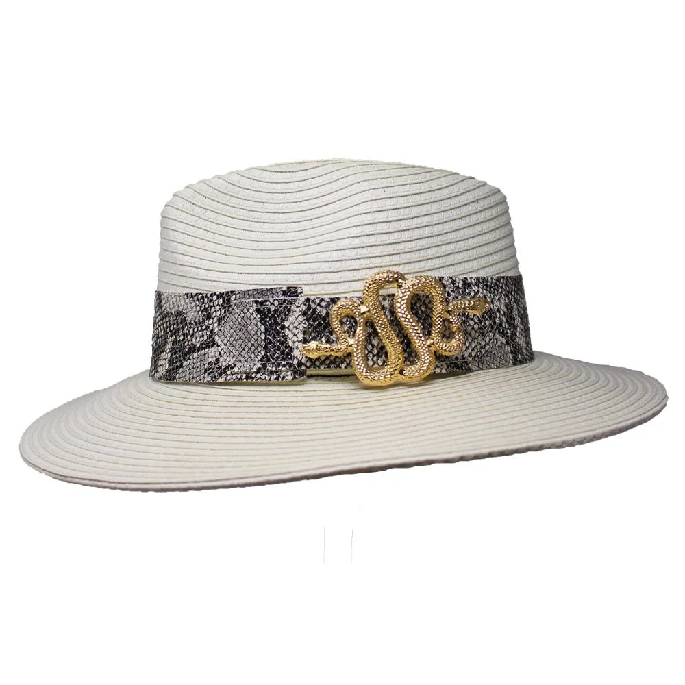 Summer Hat with Snake Buckle