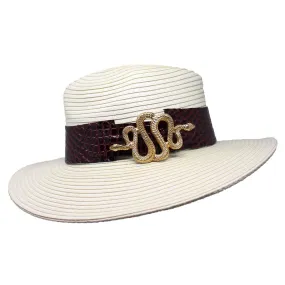 Summer Hat with Snake Buckle