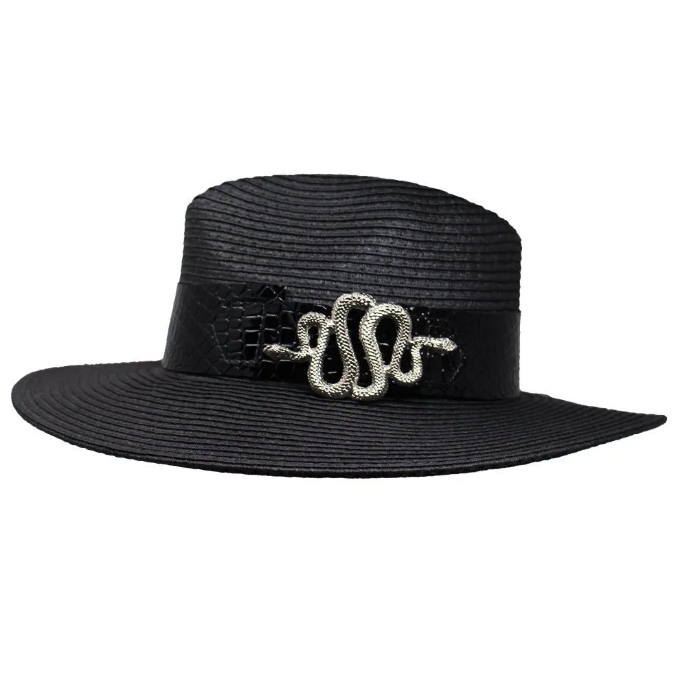 Summer Hat with Snake Buckle