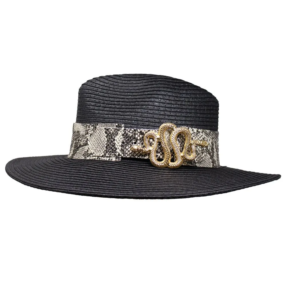 Summer Hat with Snake Buckle