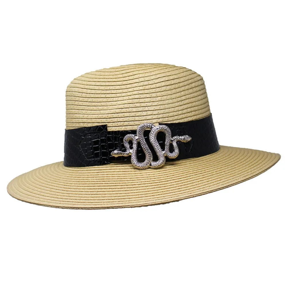 Summer Hat with Snake Buckle