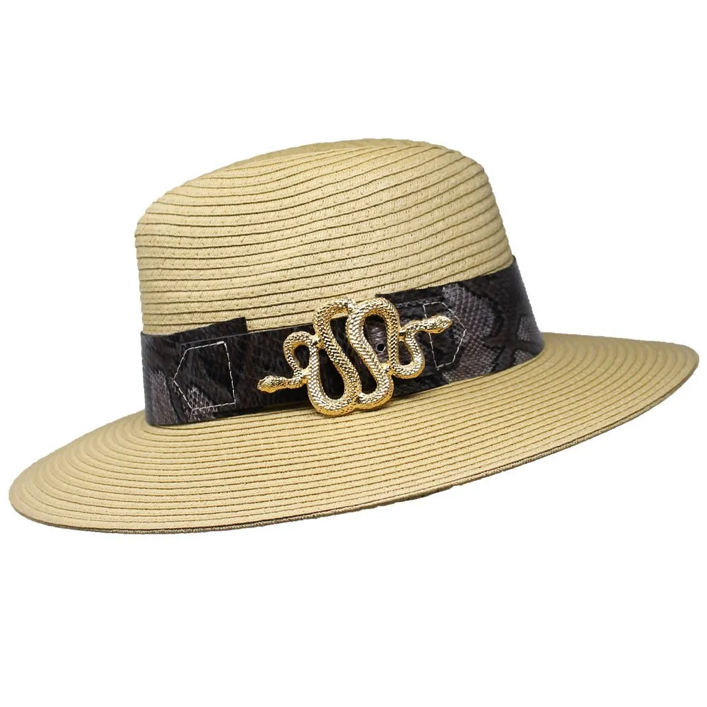 Summer Hat with Snake Buckle