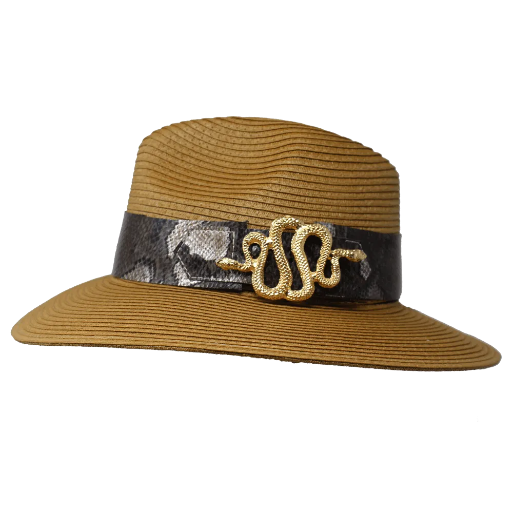 Summer Hat with Snake Buckle