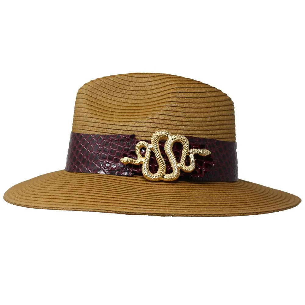 Summer Hat with Snake Buckle