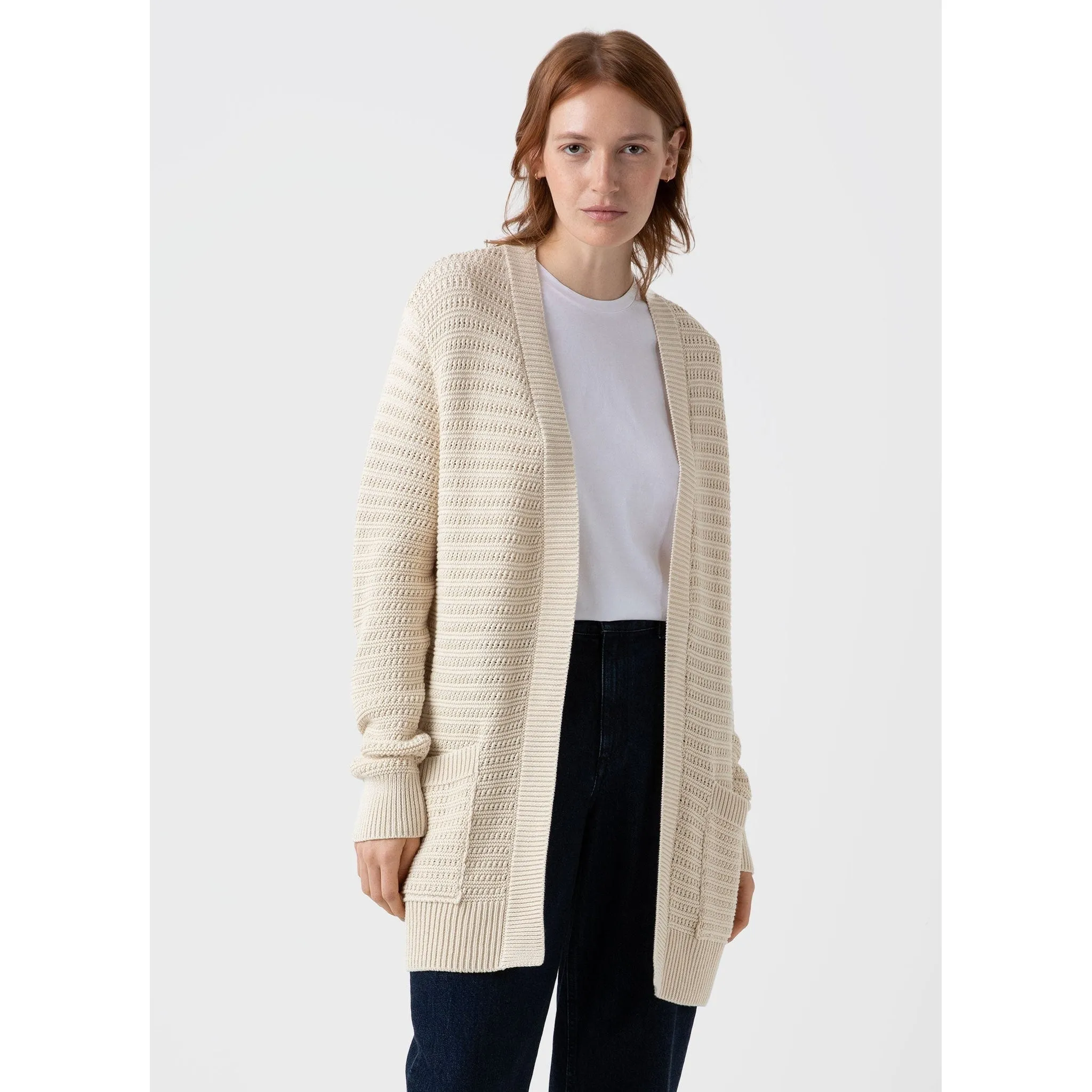 Textured Cardigan | Women | Ecru