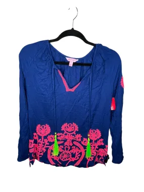 Top Long Sleeve By Lilly Pulitzer In Navy, Size: S