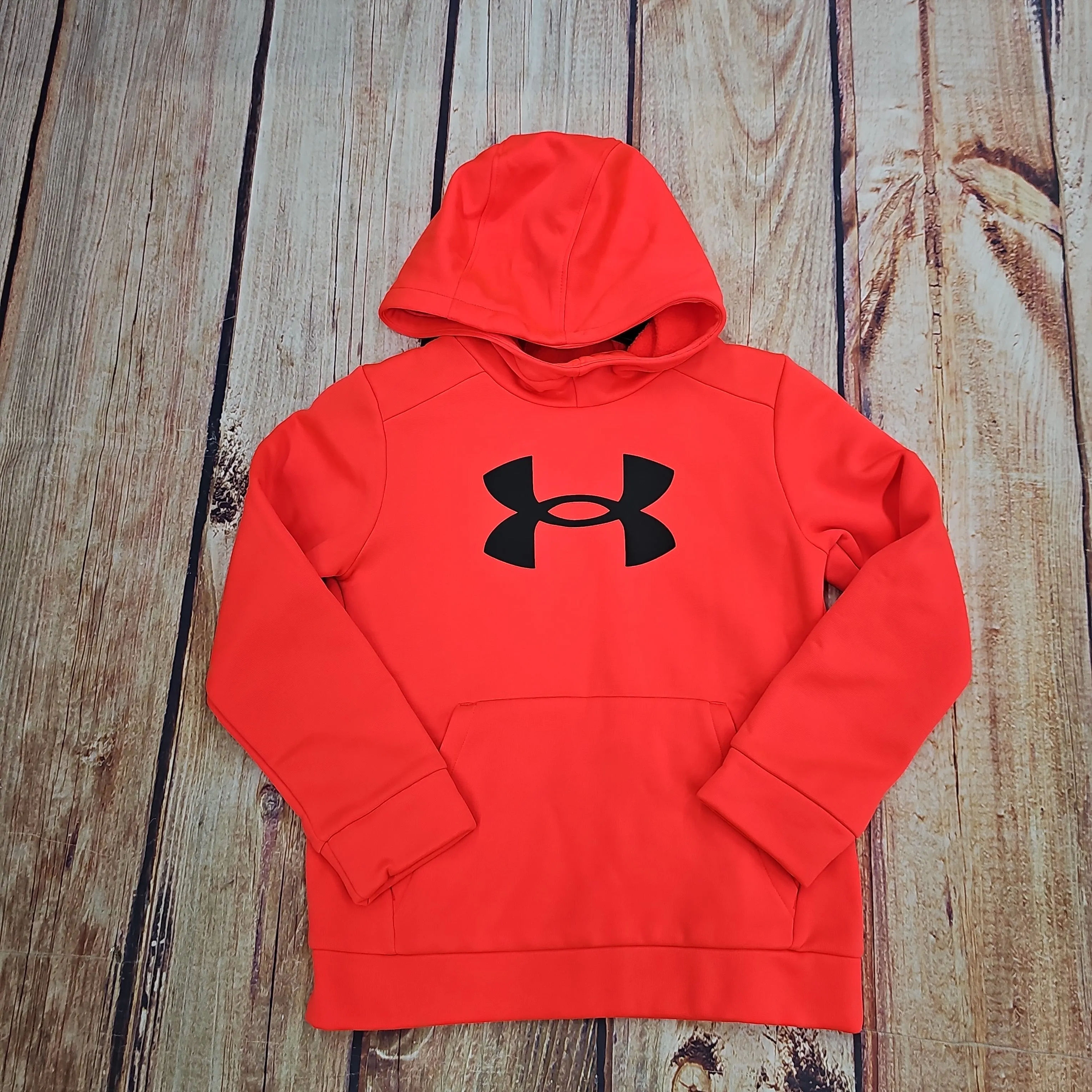 UA BOYS ARMOUR FLEECE BIG LOGO HD ORANGE 1379799