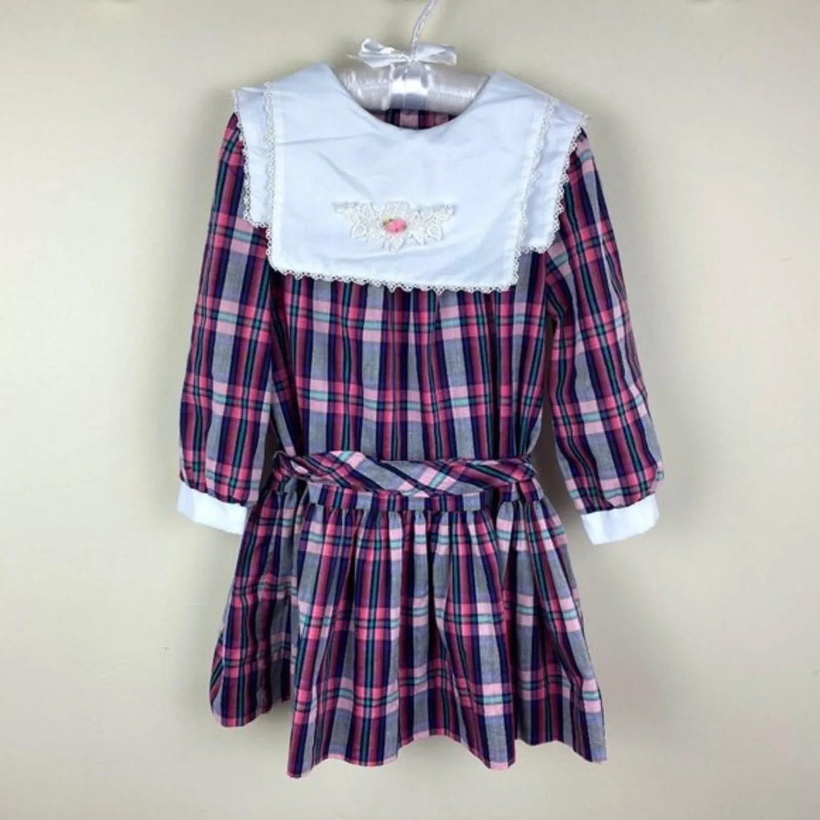 Vintage Girls Rare Editions Plaid Party Dress 6