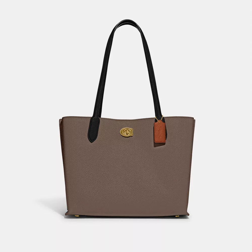 Willow Tote Bag In Colorblock With Signature Canvas Interior