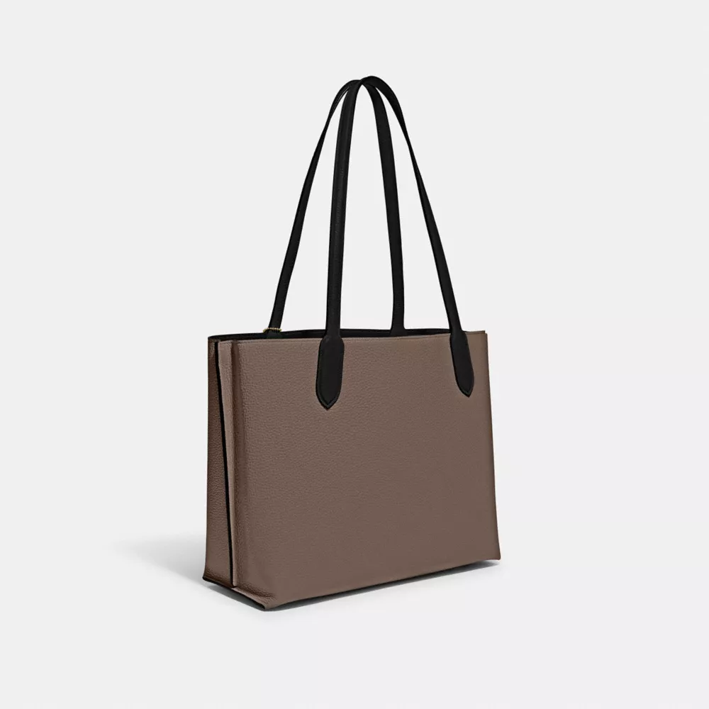 Willow Tote Bag In Colorblock With Signature Canvas Interior