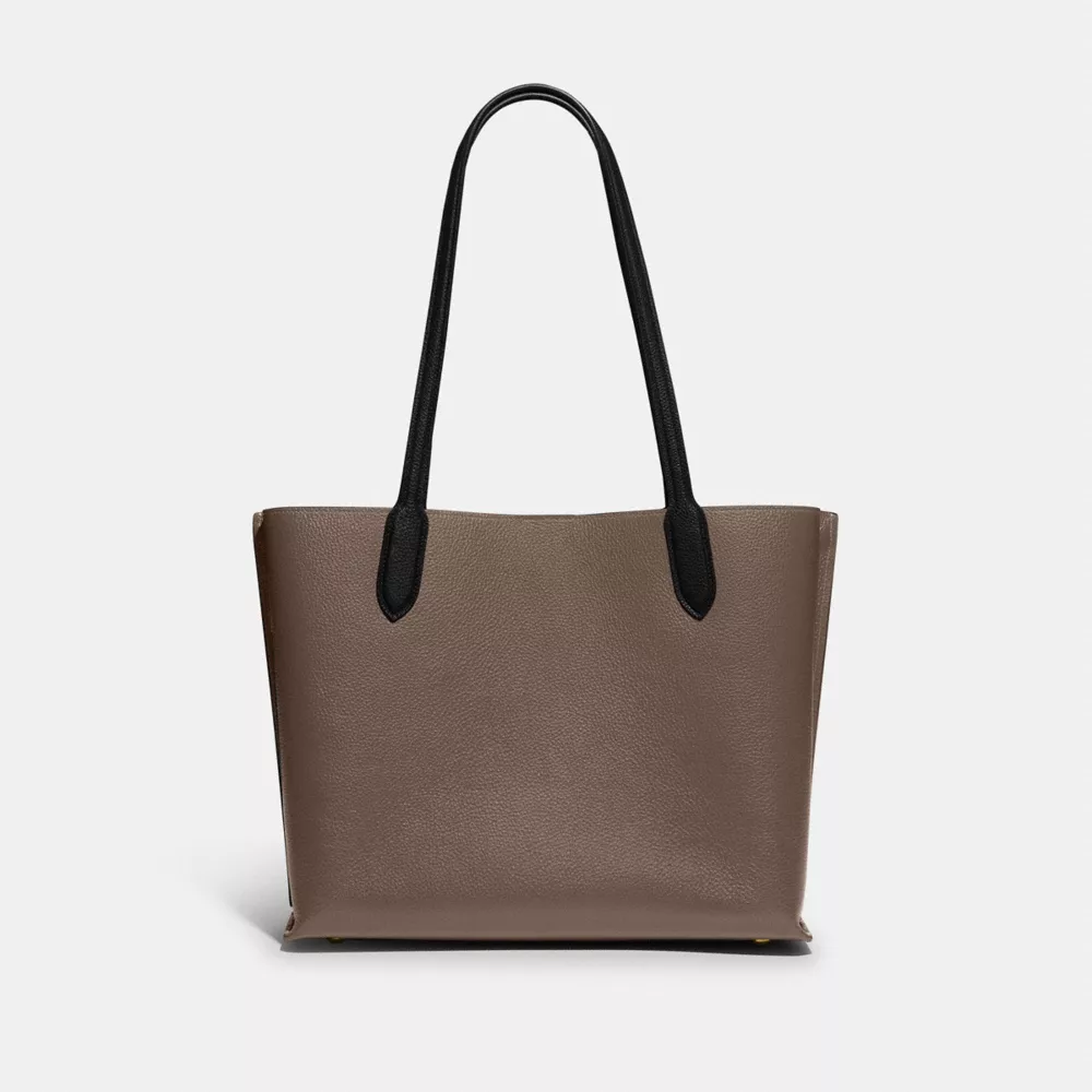 Willow Tote Bag In Colorblock With Signature Canvas Interior