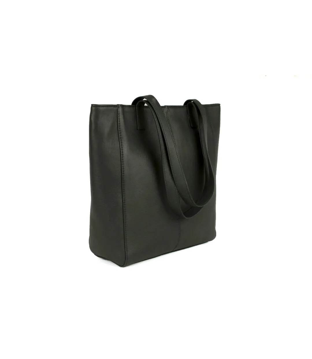 Womens/ladies polly contrast pocket tote bag one size charcoal/white Eastern Counties Leather