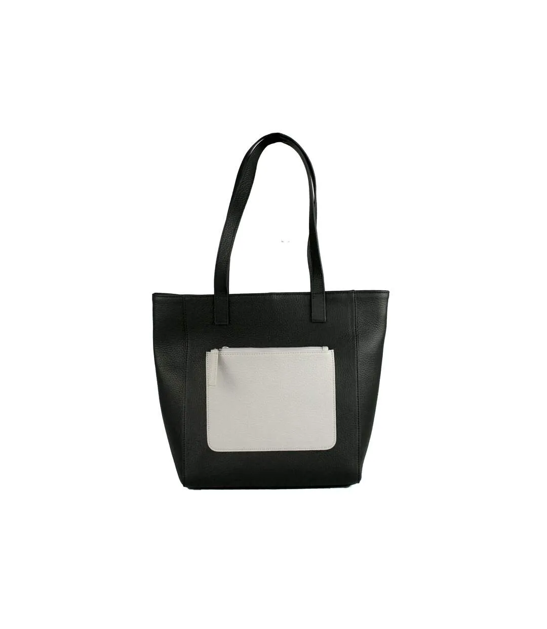 Womens/ladies polly contrast pocket tote bag one size charcoal/white Eastern Counties Leather